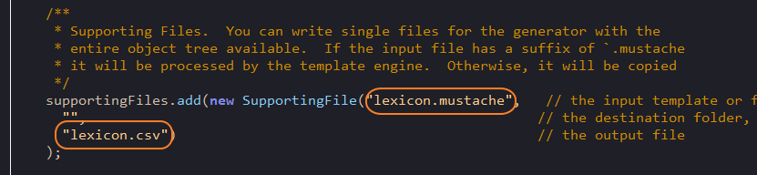 Change Template Output File